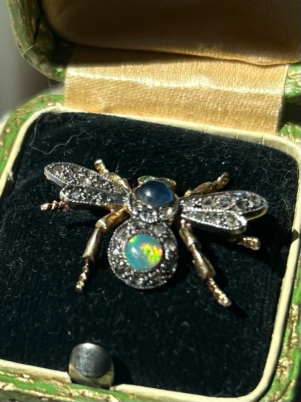 Antique Insect Natural Gems Victorian Pendant - Picture 5 of 14